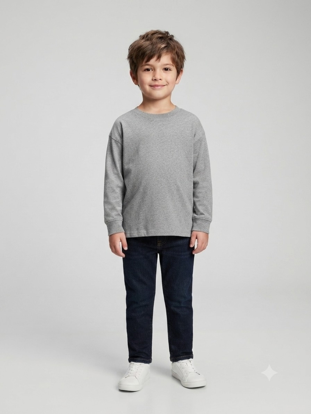 Uniqlo Gray Long Sleeve Crew Neck Shirt – Size 5-6